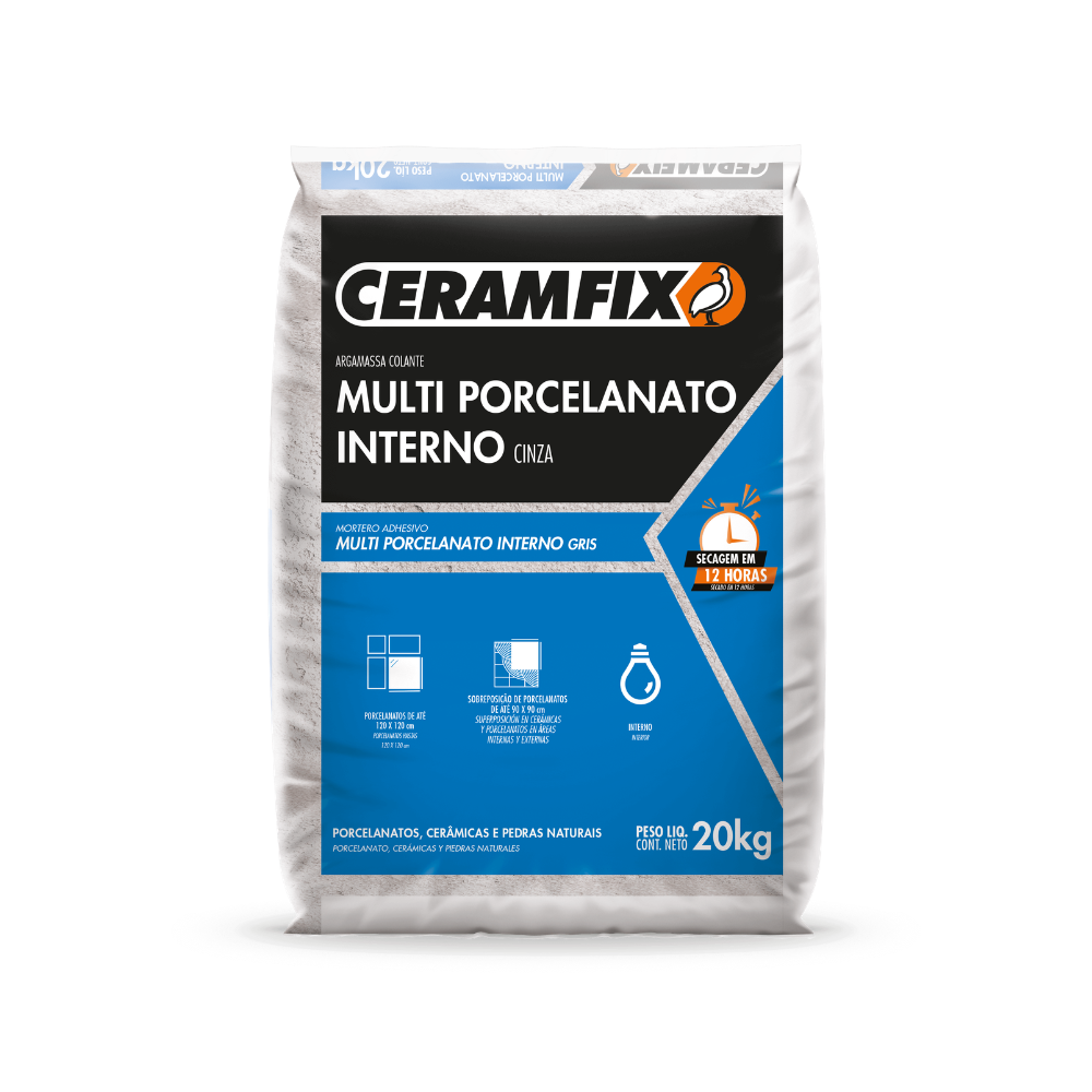 Argamassa ceramfix multi porc. int. branco 20kg