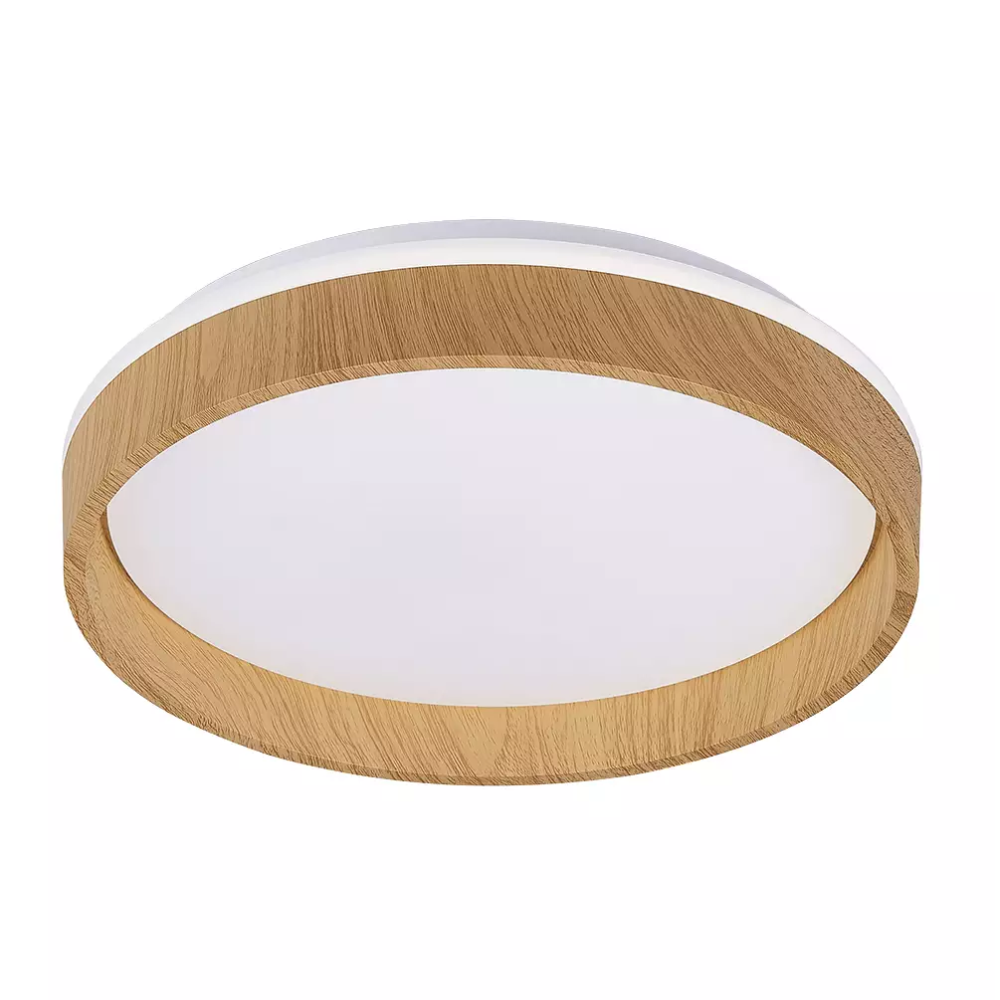 Plafon Led Duetto Red. 390mm 30w Temperatura de Cor Ajustável Amadeirado Blumenau