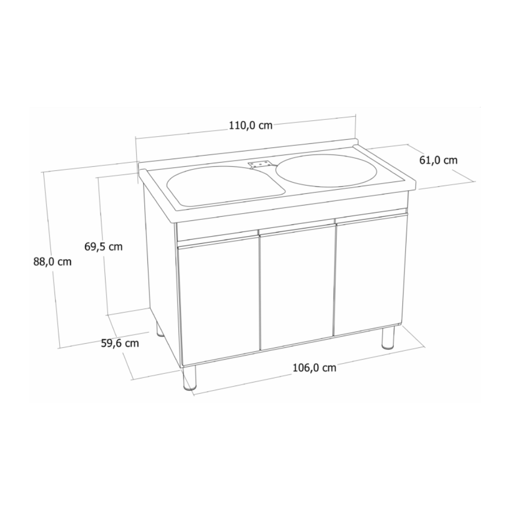 Kit Lavanderia Amélia 110x55cm -Ge Rorato - Imagem 2