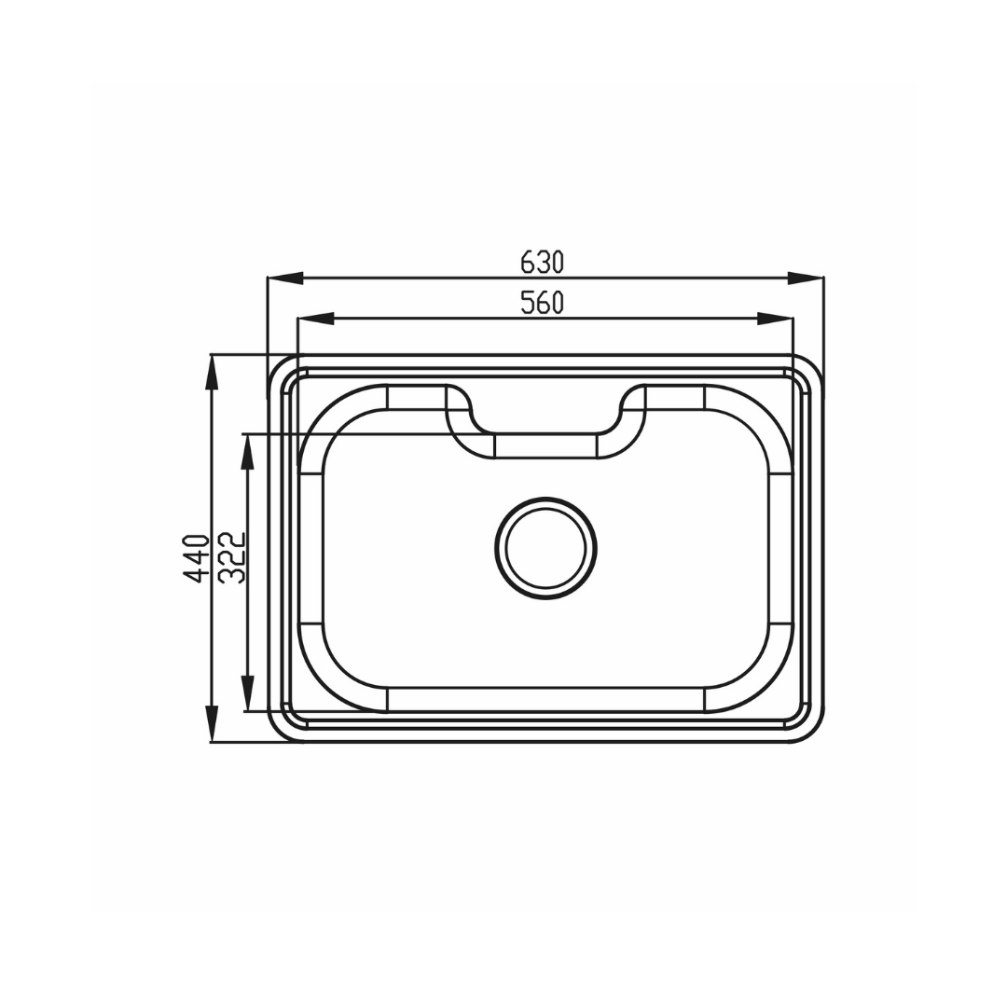 Cuba Inox Super 630x440x200 Ls – 30538 Ghelplus - Imagem 2