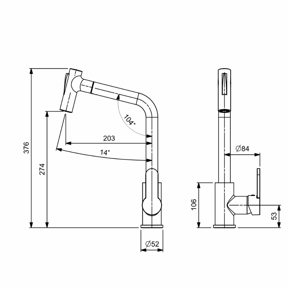 Monocomando Cozinha Mesa B.M. Cr 2 Funções Kitchen Celite - Imagem 3