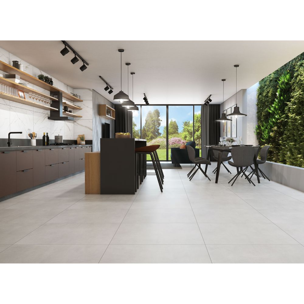 Porcelanato Embramaco A 71x71 - 71215 Max Carbon Off White