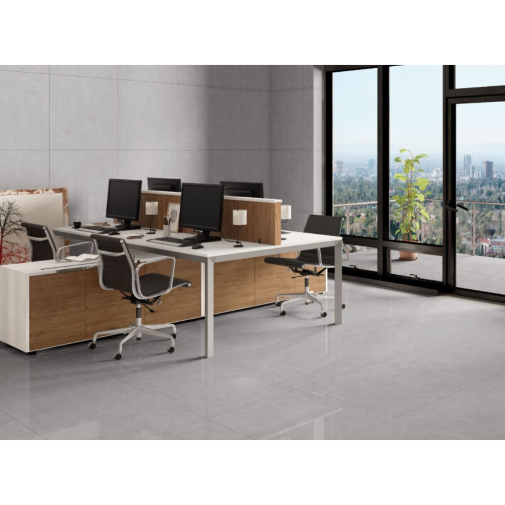 Porcelanato Lef A 71X71 - Ptr71091 Metropole Grafite Polido Ret