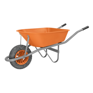 Tramontina Carrinho De Mão Caçamba Plástica Laranja Pneu Maciço