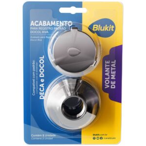 Acabamento de Registro Deca/Docol (Padrão Docol Riva) Cr Blukit