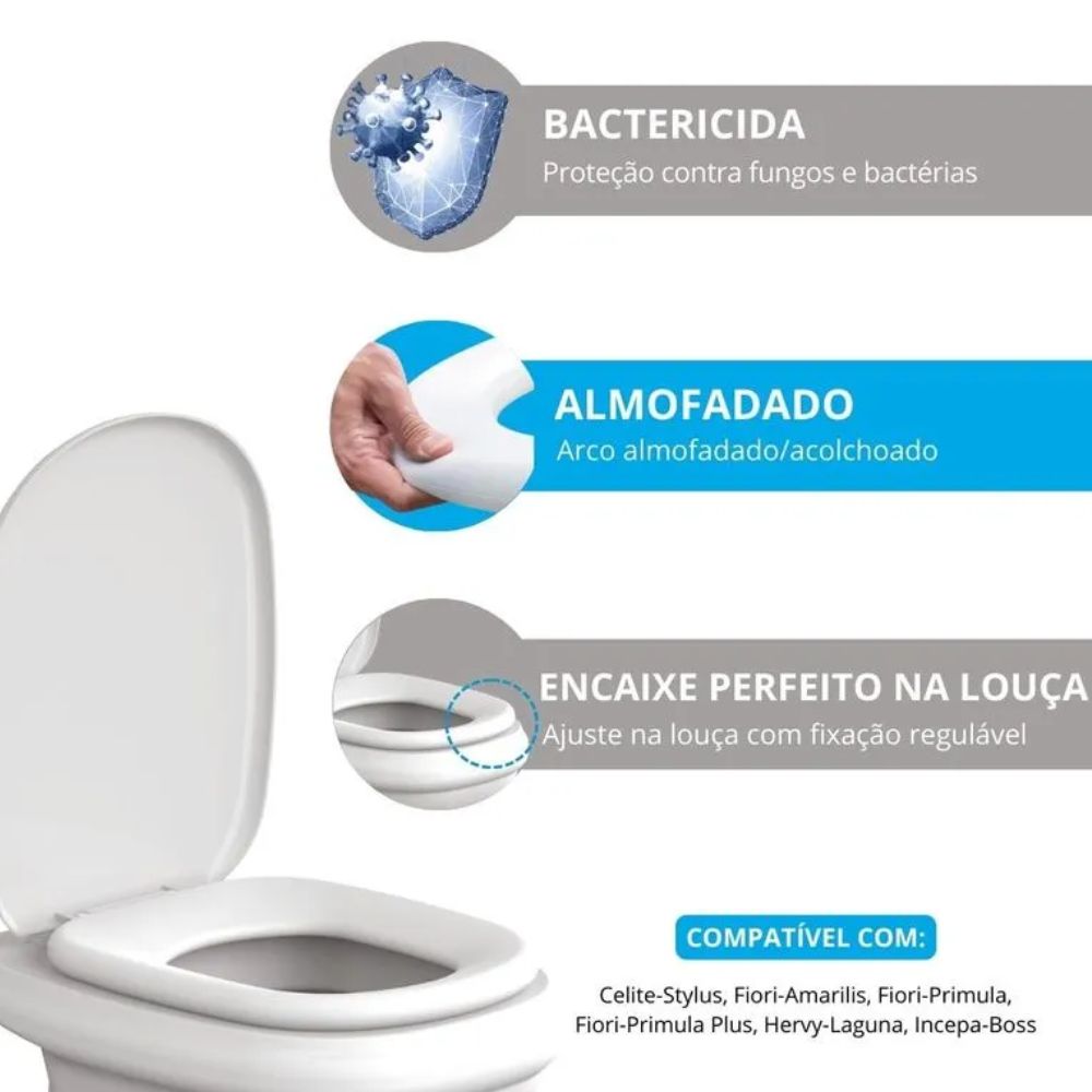 Assento Almofadado Boss Branco Astra - Imagem 2