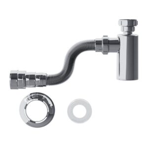 Sifão Copo C/Tubo Extensivo Cromado P/Lavatório Blukit