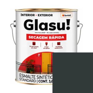 Esmalte Brilhante Preto 3,6l Glasu! - Suvinil