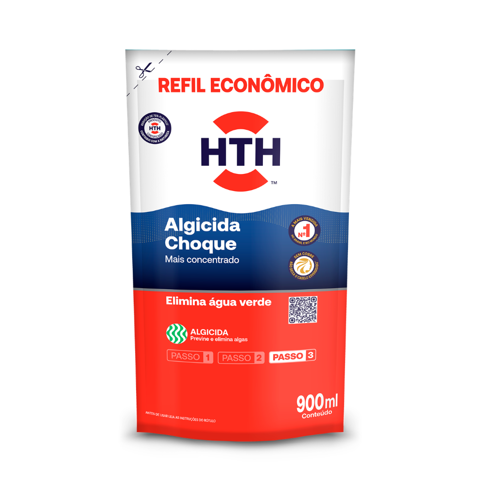 Hth Algicida Choque Solução Água Verde Refil 900ml