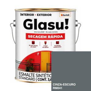 Esmalte Brilhante Cinza Escuro 3,6l Glasu! - Suvinil