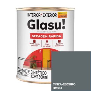 Esmalte Brilhante Cinza Escuro  900ml Glasu! - Suvinil