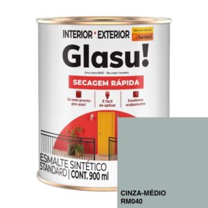 Esmalte Brilhante Cinza Médio 900ml Glasu! - Suvinil