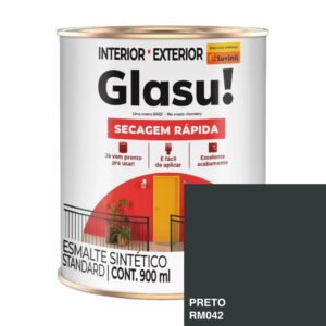 Esmalte Fosco Preto 900ml Glasu! - Suvinil