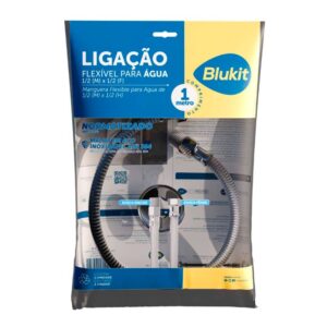 Flexível 1,0m Inox (Mxf) 1/2" C/Canopla Blukit