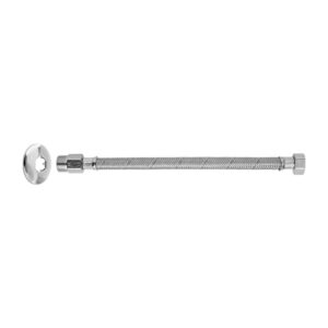 Flexível 1,5m Inox C/Canopla 1/2 Blukit