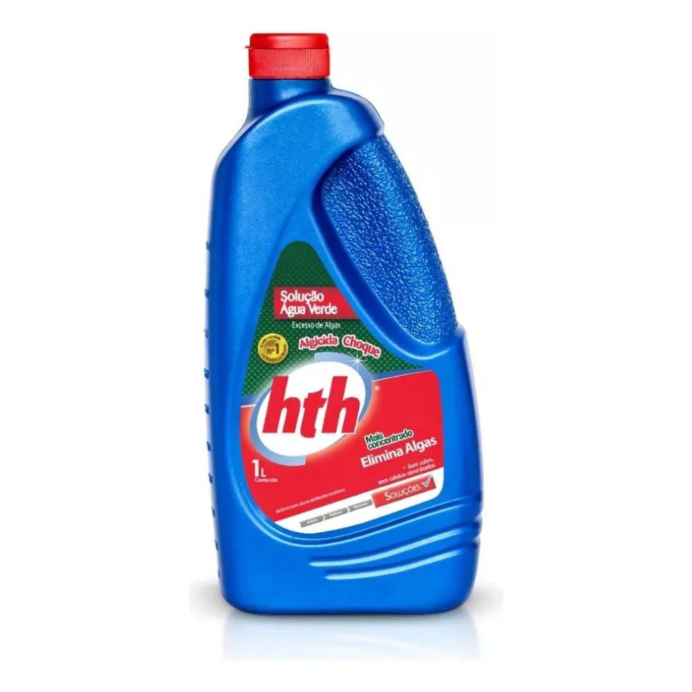 Hth Algicida Choque Fr Solução Água Verde 1L