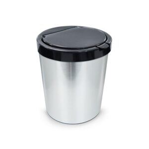 Lixeira 10l Escritório Met. Inox C/Tampa Arqplast