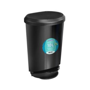 Lixeira 10l Preta C/Pedal Arqplast