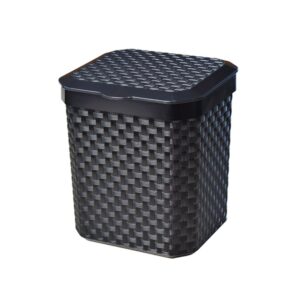 Lixeira 5l P/Pia Rattan C/Tampa Preta Arqplast