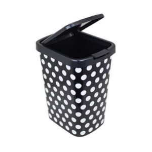 Lixeira 9l Preta Click Label Poá Arqplast