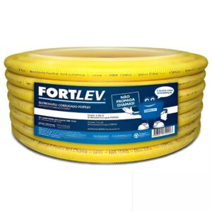 Mangueira Corrugada Amarela 20mm - (25mt) - Fortlev