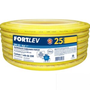 Mangueira Corrugada Amarela 32mm - (25mt) - Fortlev