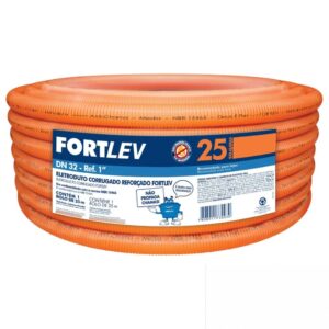 Mangueira Corrugada Laranja 32mm - (25mt)- Fortlev