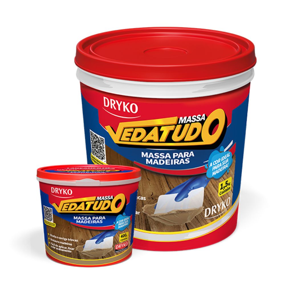 Massa P/Madeira Mogno 400g Vedatudo - Dryko