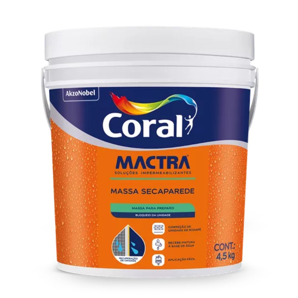 Massa Secaparede 4,5kg - Coral Mactra