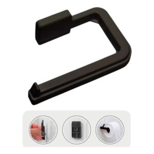 Porta Papel Higiênico Preto Adesivo – Roper