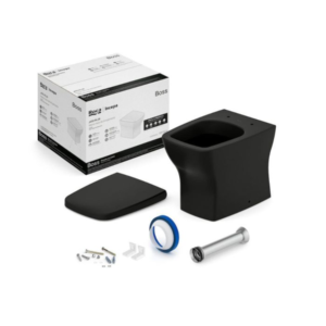 Kit Bacia Convencional Boss Matte Black (Ass.+Kit Inst.) Roca