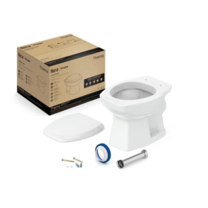 Kit Bacia Convencional Thema Bco (Ass+Anel+Tubo+Paraf) Roca