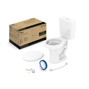 Kit Caixa Acoplar Zip Plus 3/6l Branco (Ass.+Kit Inst.) Roca