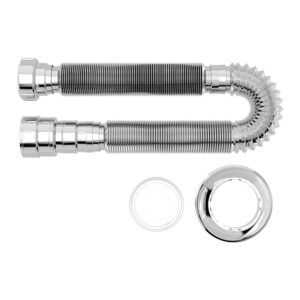 Sifão Tubo Extensivo 1,5 Mt Cromado Universal C/Porca Pp Blukit