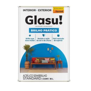 Tinta Acrílica Branco Brilho Prático 18lts - Glasu! Suvinil