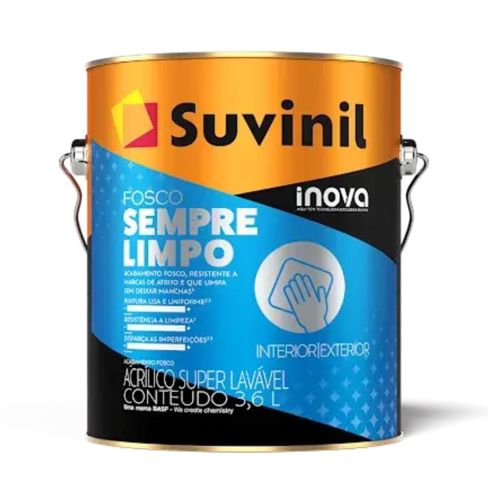 Tinta Acrílica Branco Inova Sempre Limpo 3,6l Suvinil