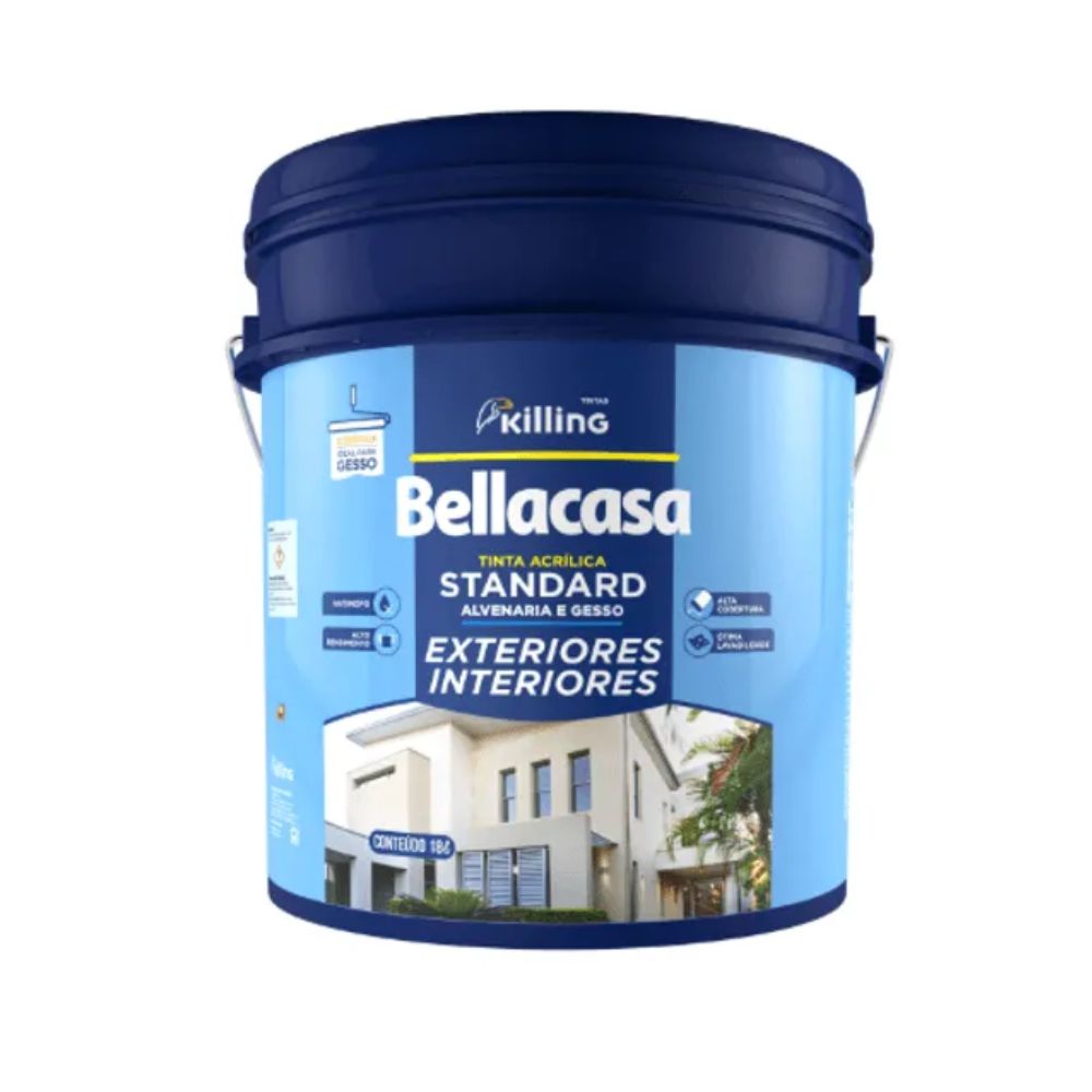Tinta Acrílica S.Brilho Stand Branco 18l Bellacasa