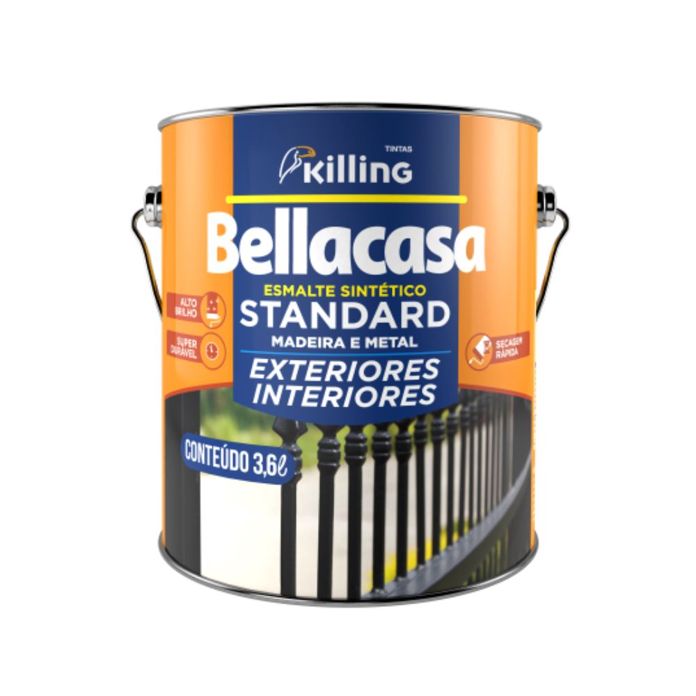Tinta Esmalte Branco Brilhante 3,6lts Bellacasa - Killing
