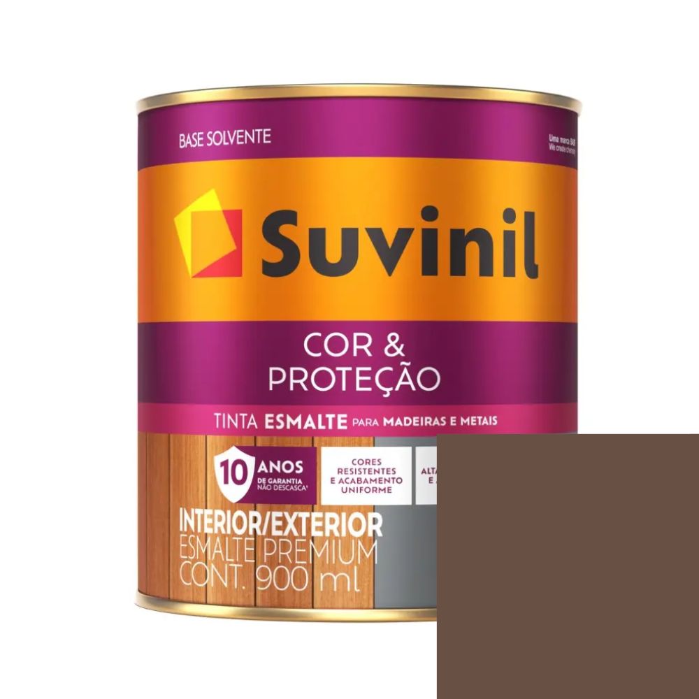 Tinta Esmalte Brilhante 900ml Cor E Proteção Tabaco Suvinil