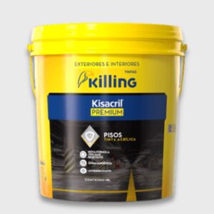 Tinta Piso Cinza Chumbo Fosco Balde 18l Kisacril Killing