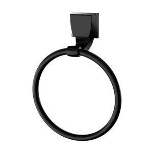 Toalheiro Argola Quadra Preto Fosco F24 2049 Lorenzetti
