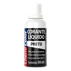 Corante Liquido Preto 50ml – Chemicolor