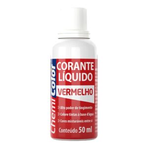Corante Liquido Vermelho 50ml – Chemicolor