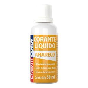 Corante Liquido Amarelo 50ml - Chemicolor