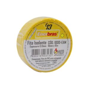 Fita Isolante Amarela 10m X 19mm -Enerbras
