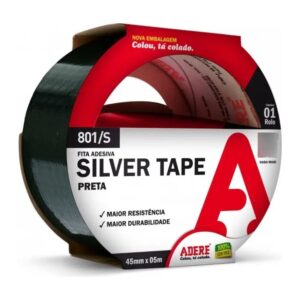 Fita Silver Tape 45mm X 5m Preta - Adere
