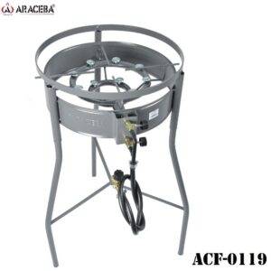 Fogão Redondo Alta Pressão Com 1 Queimador Duplo 12 Caulins Acf-0119 - Araceba