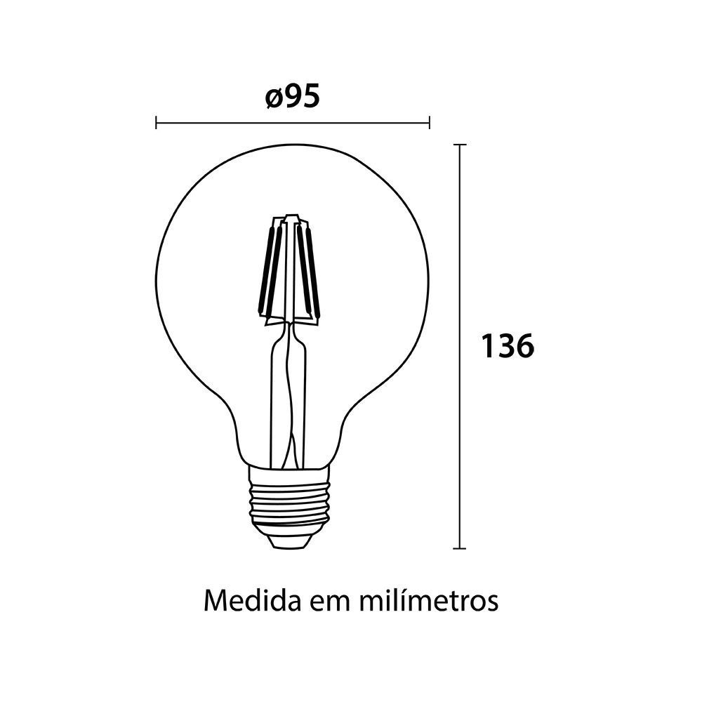 Lâmpada 4w 2200k Globo Pequeno - 327000 Blumenau - Imagem 2