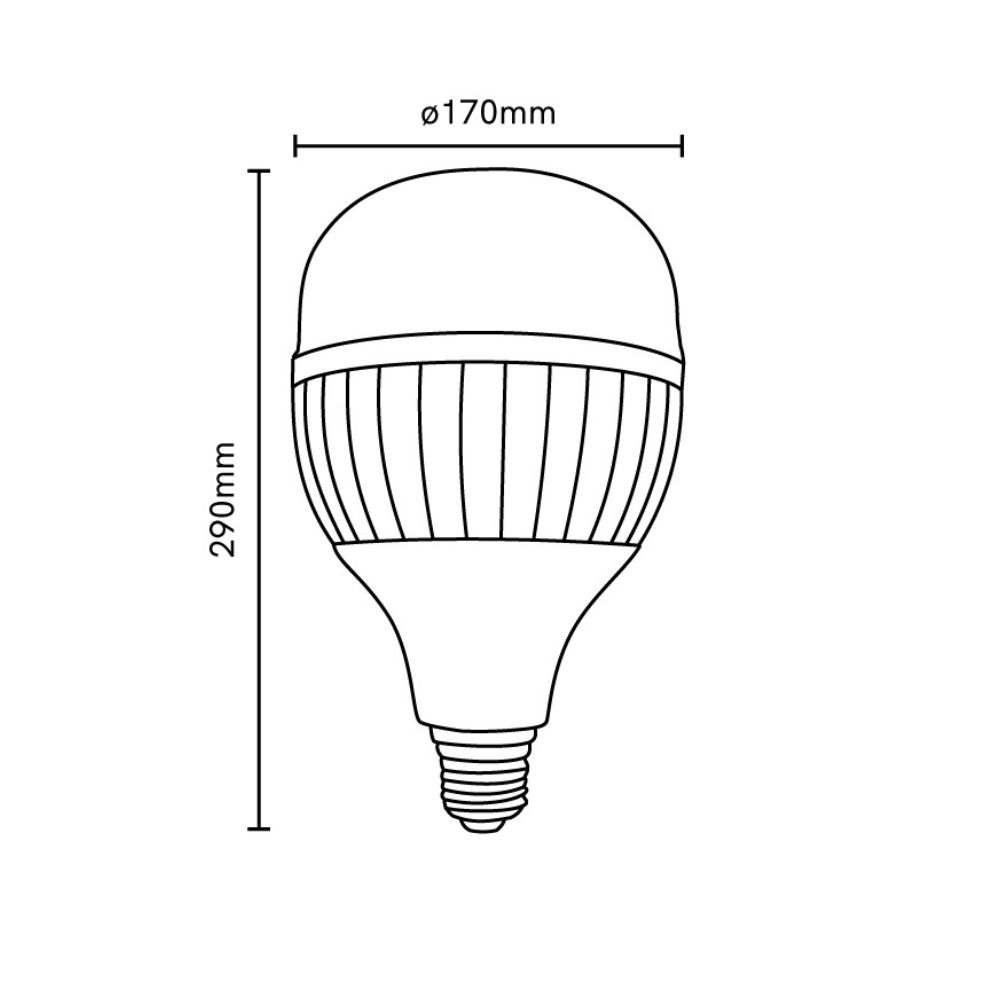Lâmpada Led 150w High Power T170 E27 13500l 6.500k Blumenau - Imagem 2