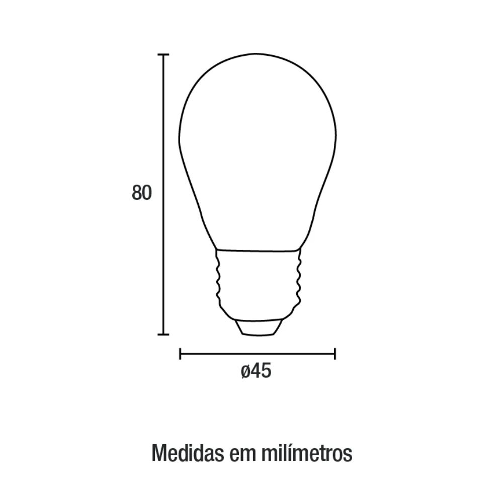 Lâmpada Led 4,8w G45 E27 3.000k Blumenau - Imagem 2